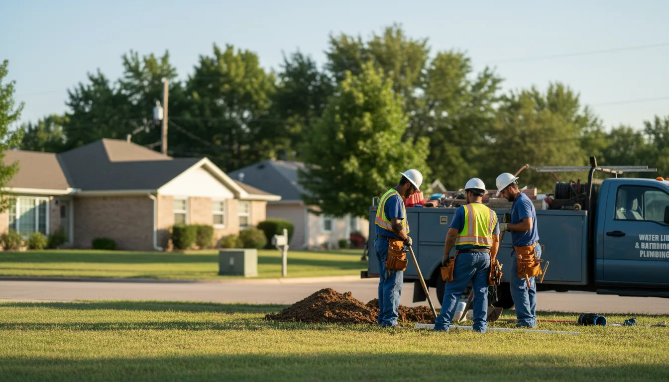 Residential water line and bathroom plumbing service in Mount Sterling, MO